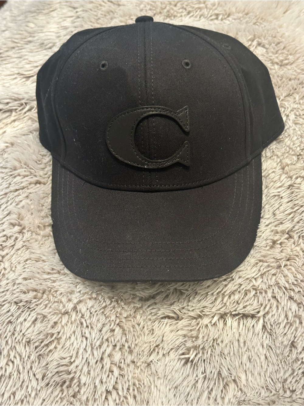 Women black coach cap